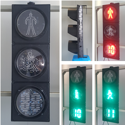 RG Pedestrian With Countdown Timer Road Traffic Light Detachable