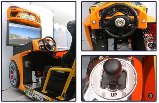 Speed Car Racing Arcade Machine Metal Material High Resolution With 42 " LCD Screen
