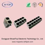 LED Magnetic RJ45 Jack 2x4 Industrial Grade Gigabit 1 - 1.5A With Transformer