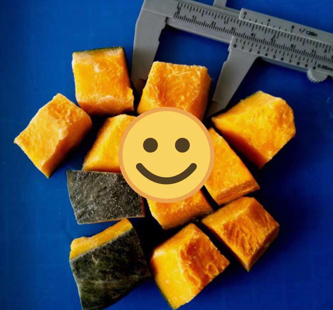 Frozen Sweet Pumpkin Dice, blanched, variety of Ebis, origin of Heilongjiang, China