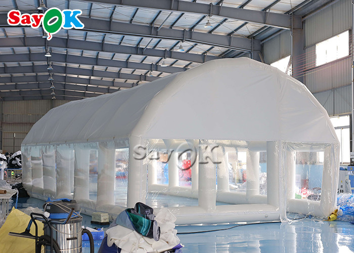 Large Inflatable Tent 0.55Mm Pvc Inflatable Air Tent Transparent Airtight Dome For Swimming Pool Cover