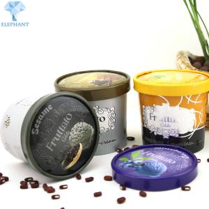 China Eco Friendly Ice Cream Paper Cup Bowl Shape Embossing Varnishing wholesale