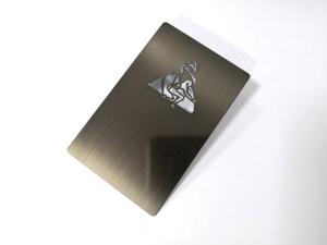 China Luxury Electroplated Matte IP Black Metal Business Card Brushed Finished wholesale