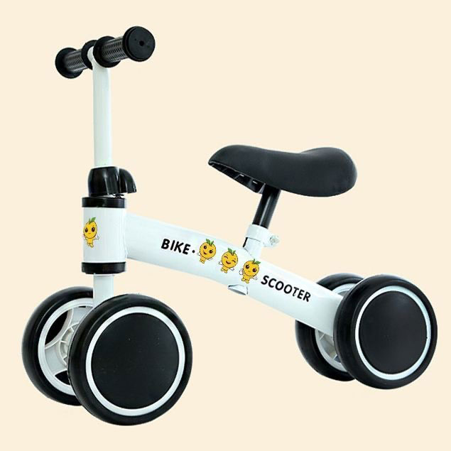 Metal Balance Bike Non Pedal Bicycle for Children's Stroller Handcart Push Age 0-3M