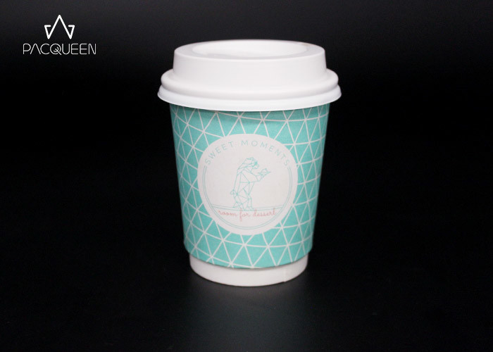 Cardboard Double Wall Espresso Cups , Double Wall Paper Cup PE / PLA Lined