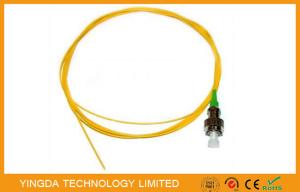 China 1.5M 0.9mm Yellow Fiber Optic Cable APC FC Pigtail SM Green Boot For Telecom wholesale