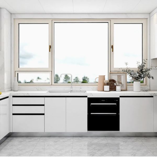 80mm Seamless Welded Thermal Break Aluminum Casement Glass Windows For Folding Screen