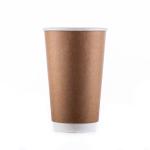 Kraft Paper Double Wall Hot Coffee Cups , Personalised Paper Cups Customized