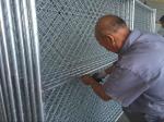 Temporary chain link fencing