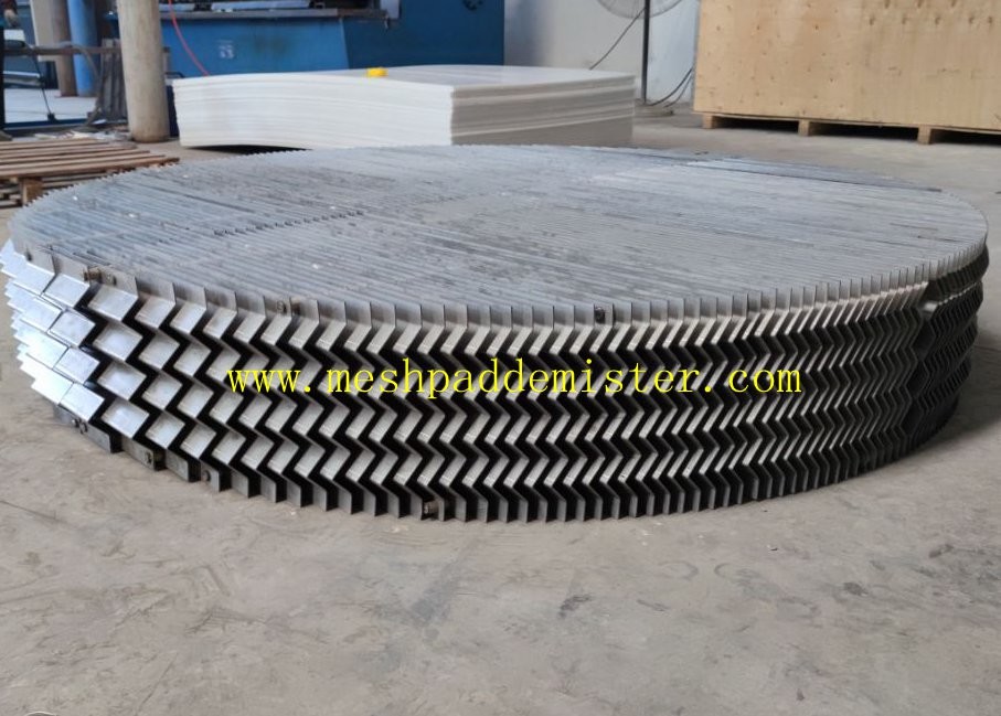 300mm 8 Passage Vane Plate Mesh Pad Mist Eliminator