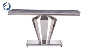 China OEM 140x45x75cm Metal Marble Top Console Table For Living Room wholesale