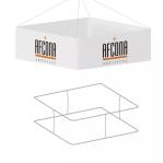 72" X 36'' Light EZ Tube Square Hanging Banner Trade Show Hanging Sign 40Ibs