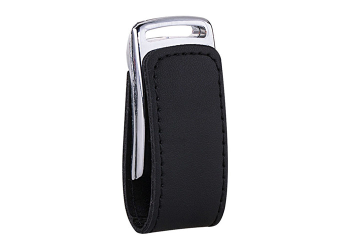 Show Life Brand 16G 2.0 red color leather USB with embossed logo for copying data on computer