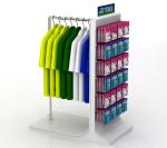 Powder Coating Sports Display Shelves Retail Sock Displays Rack OEM / ODM