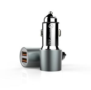 China Stainless Steel FCC 5V4.8A Cell Phone Car Charger wholesale