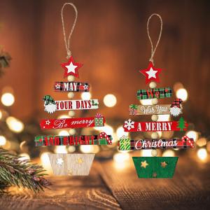 China Christmas Festival Tree Wooden Decorative Hang Tag wholesale