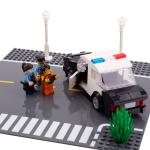MOC City Police Department Street View Mini Figures Car Thief Puzzle Assembled