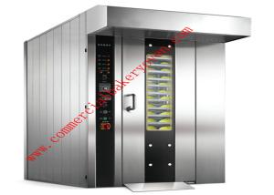 China Bread Cake 16 Trays Gas Diesel Rotary Rack Oven Digital Control Long Life wholesale
