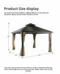 3x4M PC Ceiling Material Outdoor Gazebos With Hardtop for relaxation