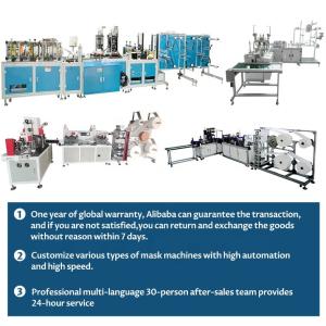 China Folding Elastic Earloop Mask Machine 22kW Mask Making Equipment wholesale