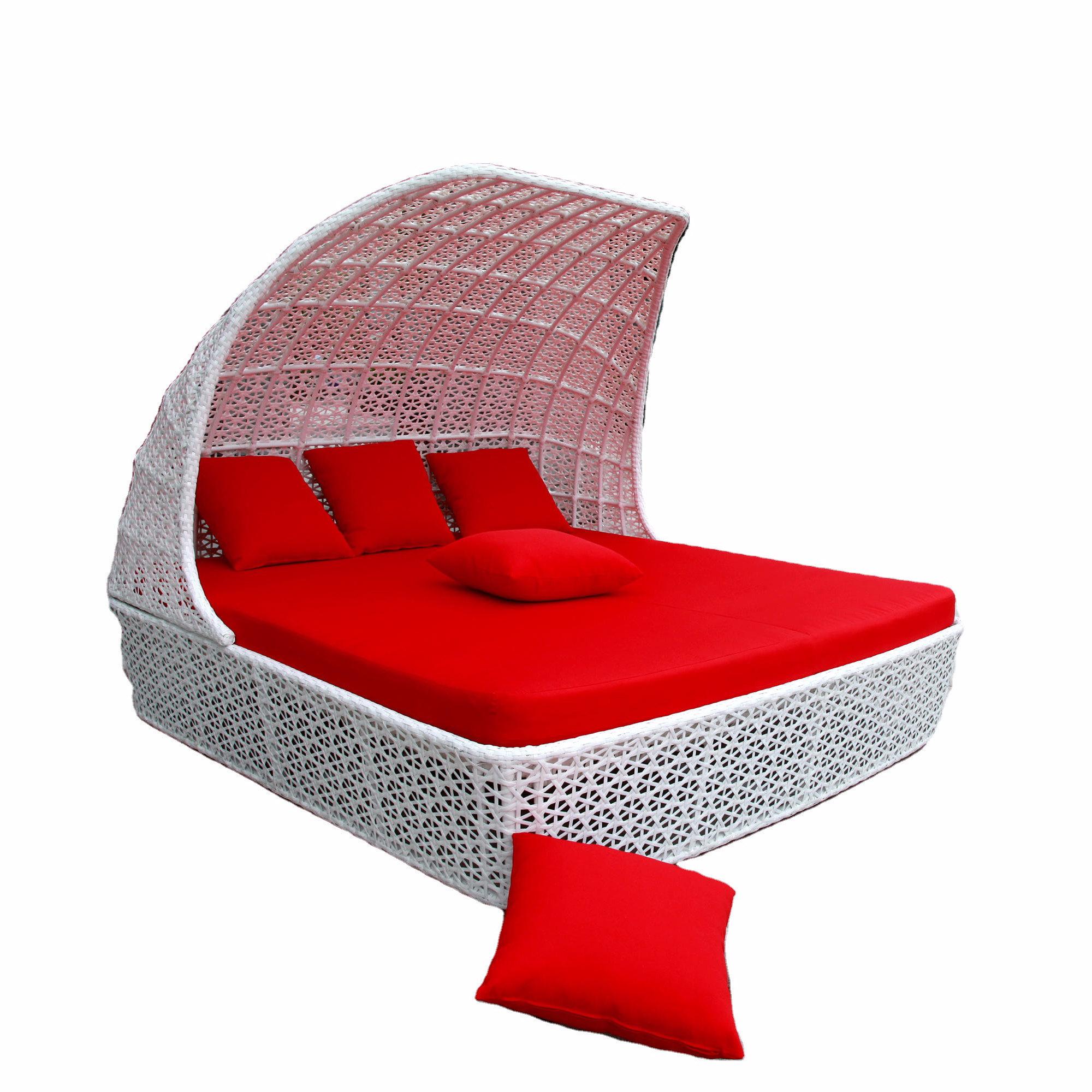 Sun Lounger Rattan Wicker Chaise Lounge Beach OEM Frame Gray Style Modern Furniture for Courtyard