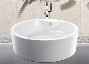 China Custom Small Round Freestanding Bathtub With Pop - Up Drain 1500x1500x600mm wholesale
