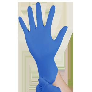 China Disposal Latex Hand Gloves Blue Color 14Mpa Tensile Strength wholesale
