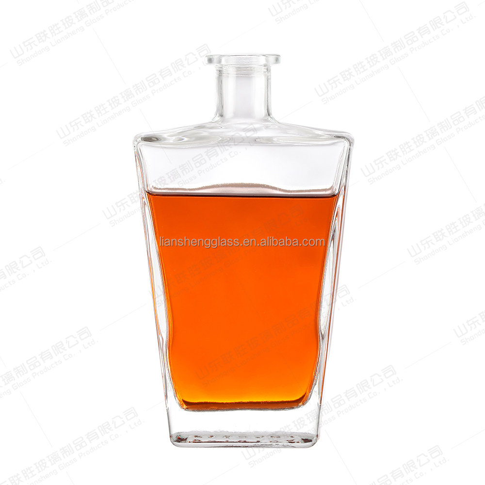 Rubber Stopper Sealing Type Square Glass Wine Bottle From Healthy Lead Free Glass