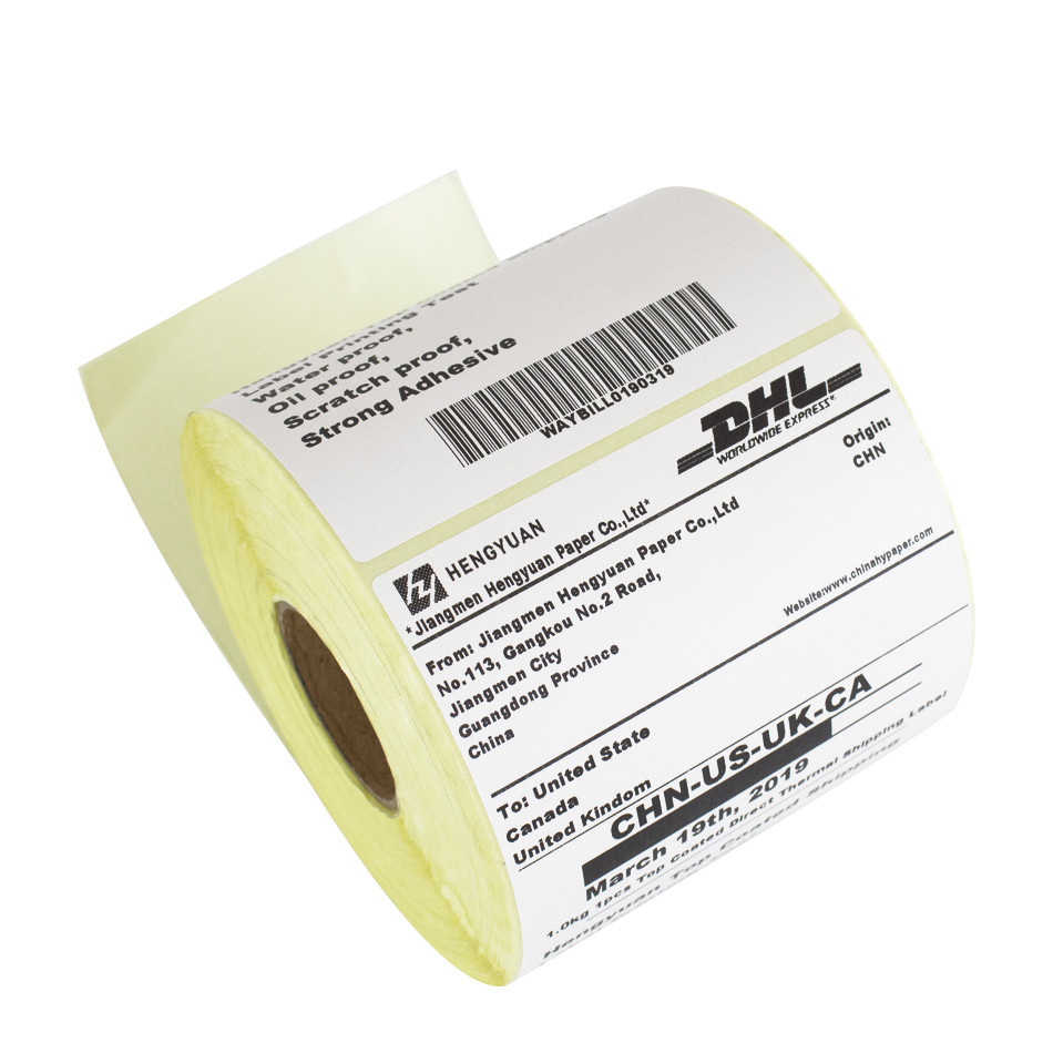 HT 4 X 6 Direct Thermal Labels Fanfold Self Adhesive Thermal Transfer Printing Label