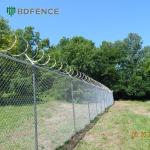 Park Trail Chain Link Fence Greenery Divider