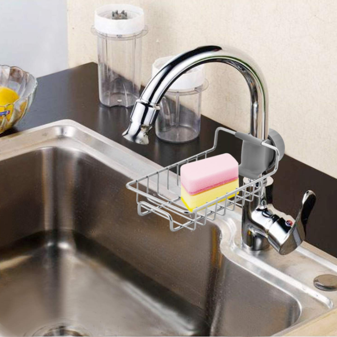 Detachable Faucet Sink Sponge Storage Holders Racks Bolt Inserting Type
