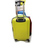 Combination Locked Aluminum Suitcase Luggage , ABS Material Yellow Waterproof