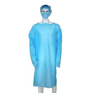 China AAMI BP70 Level 3 Disposable CPE Isolation Gown For Laboratory Food Industry wholesale