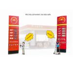 White Word Aluminous Board Fuel Price Flip Signs Digital Price Signs For Gas
