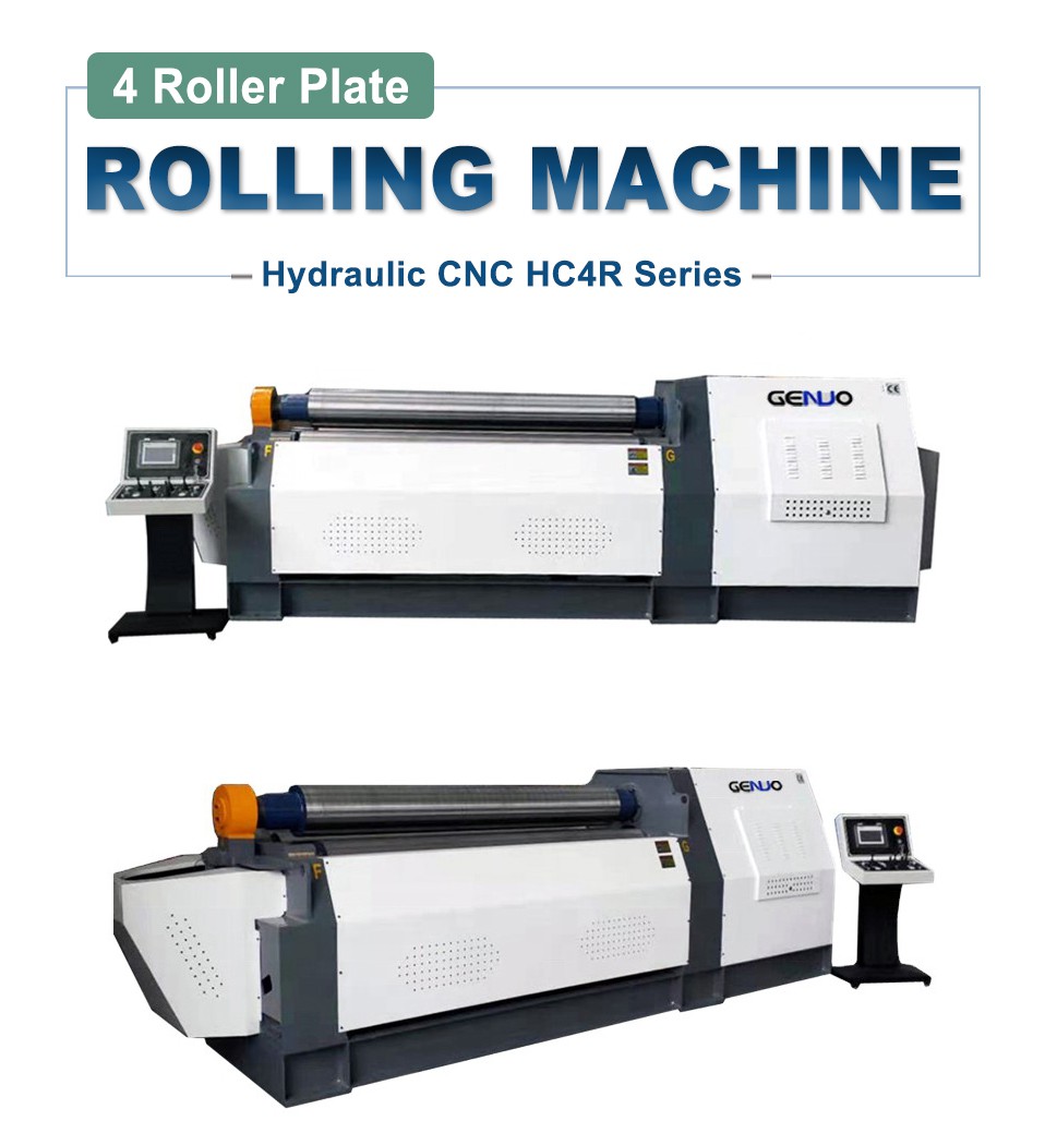 hydraulic cnc 4 roller plate rolling machine