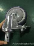 Round Stem Models 5 Inch Medical Castors , Care And Hospital Bed Casters