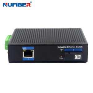 China 10/100M Industrial Fiber Media Converter SM bidi SC 20km 1310/1550nm -40~+85degree wholesale