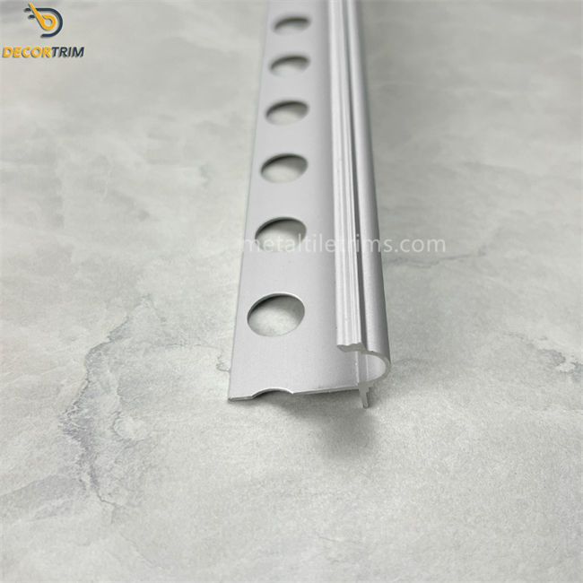 F Shape Stair Nosing Tile Trim Anodize Matt Silver Step Edge Trim