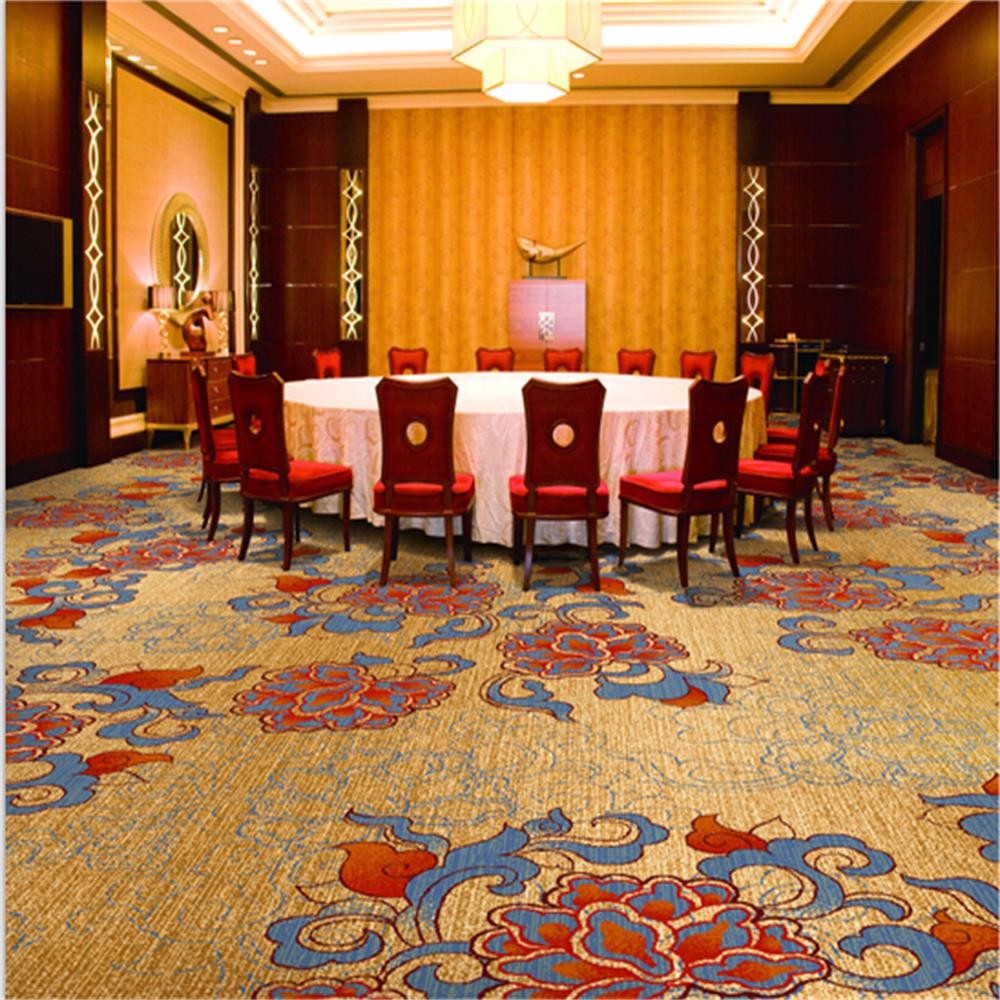 Red Axminster commercial boardroom carpet