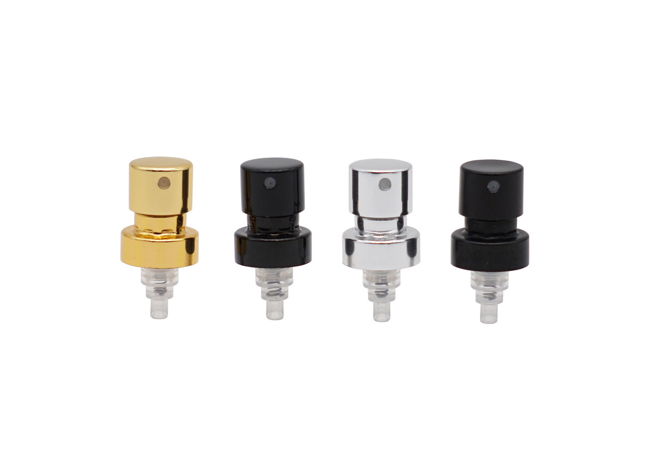 Aluminum Black Perfume Spray Pump Crimp FEA20 With Stepped Collar