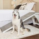 Solid Wood S L Bed Ramp For Dogs Cats 70 Inch Long No Slipping