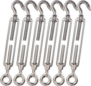 China 1/4 Adjustable Stainless Steel Turnbuckle Wire Tensioner for Wire Rope Fittings Cable and Rope wholesale
