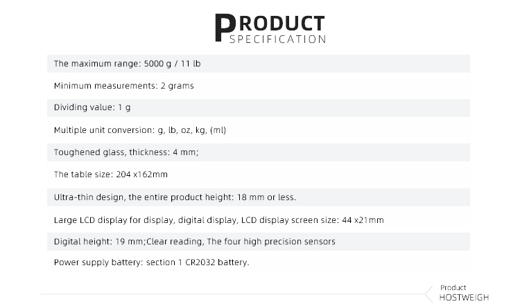 Stainless Steel Material 201 ABS Base Digital Kitchen Scale in 215*145mm Product Size for Accurate and Easy Weighing
