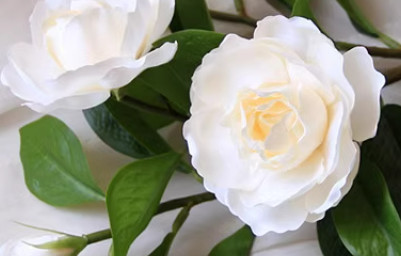 Custom Silk Artificial Gardenia Flowers Bouquet Arrangements