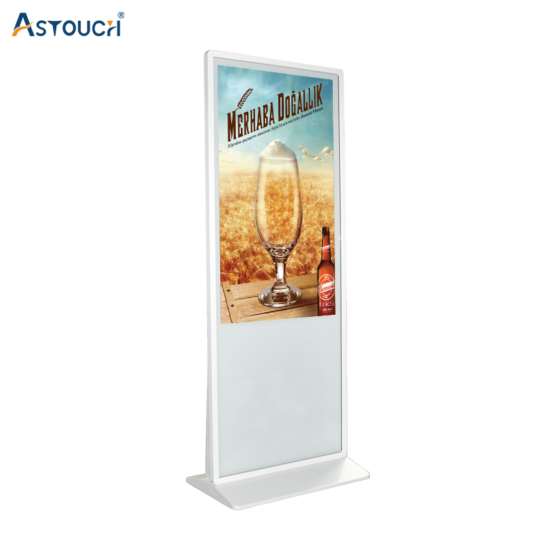 65 Inch Free Standing Digital Poster Display Screen With IR Touch Technology