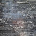 Lightweight Black Vein Cultured Marble Stone Rock Style For Wall Decoration