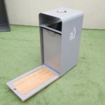 ISO9001 Certificate Street Square 50L Outdoor Wooden Trash Can