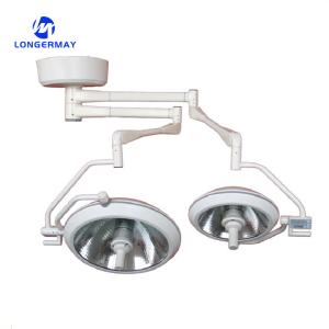 China Veterinary mounted ceiling double head halogen surgical operation light ot led surgical lamp price wholesale