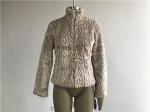 Milk Textured Ladies Faux Fur Coats Funnel Neck Chubby Coat TW75506