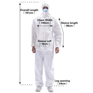 China Waterproof Disposable Coveralls Dust Suits Microporous Infected Areas Applied wholesale